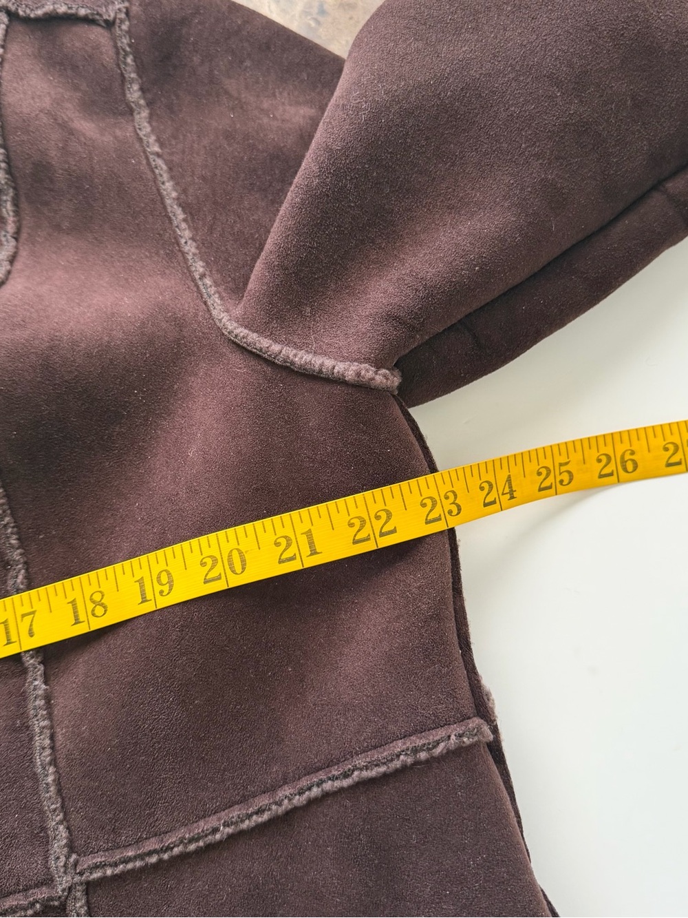 Valerie Stevens Brown Faux Suede & Faux Shearling Long Coat XL. - Picture 13 of 14